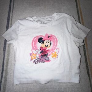 Disney White and Pink Minnie Mouse Crop